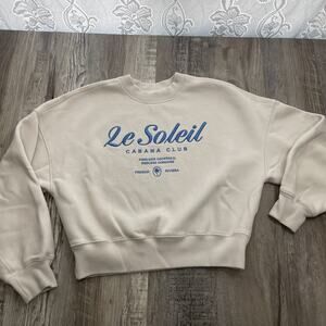 Abercrombie Sweatshirt Le Soleil Cabana Club A&F Soft Crewneck Preppy Size Small